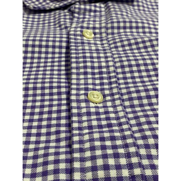 Polo Ralph Lauren Long Sleeve Button-Down Shirt Purple Check Size XL Classic Fit - Picture 11 of 11